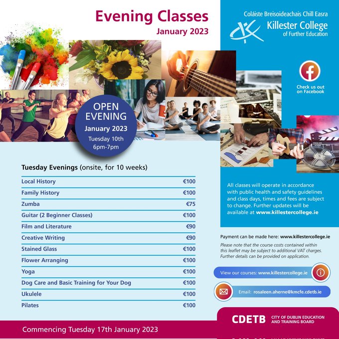 Sign up for Night Classes in Killester College