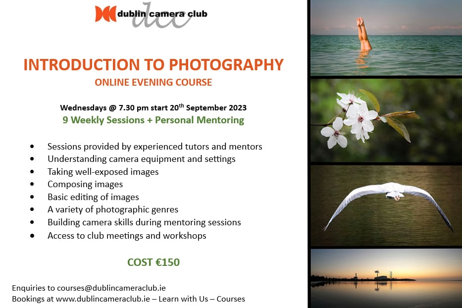 Dublin Camera Club 9 Week On-line Course